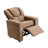 Kids Chair, Kids Upholstered Couch with One Cup Holder, Footrest, Backrest, Toddlers Velvet W2297P164709