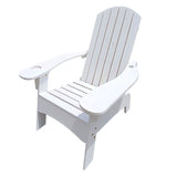 Outdoor or indoor Wood Adirondack chair with an hole to hold umbrella on the arm ,white 88028085