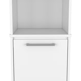 Eiffel Kitchen Pantry, Two External Shelves, Single Door Cabinet, Two Interior Shelves White -White B20091907