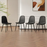 Modern Minimalist Black Dining Chair Set - Four Chairs per Box, Stable and Comfortable.Modern W1151P224750