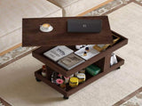 Small Coffee Table Wheels, 360&deg Rotating Desktop Multi-Functional Side Table, Rolling End Table 09869687