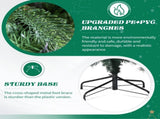 7.5 FT Artificial Christmas Tree with DIY 400 Warm White LED Lights, Hinged Xmas Pine Tree with Tree 54573229
