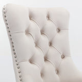 Modern, High-end Tufted Solid Wood Contemporary Velvet Upholstered Dining Chair with Chrome 22833717