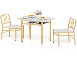 3-Piece Dining Table Set , Space-Saving Tuck-under Chair Design 77447985