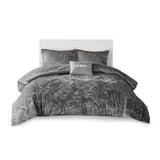 King/Cal King Velvet Comforter Set with Throw Pillow B03595941