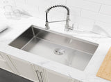 Stainless Steel Kitchen Sink, 36x19 Single Bowl, Undermount Handmade Sink in Brushed, with Cutting 44360826