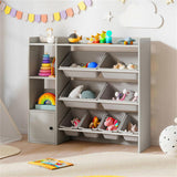 Kids Toy Organizer - 44"x12"x39.5", 8 Storage Boxes, Open ShelvesCabinet 94925968