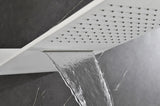 Wall Mounted Waterfall Rain Shower System With 3 Body Sprays & Handheld Shower W92864237