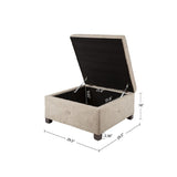 ZNTS Soft Close Storage Ottoman B03548224