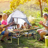 Folding Camping Table, Portable upgraded carbon steel Table with Carry Bag Heavy Duty, Lightweight 22875397