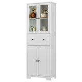 ZNTS FCH MDF Spray Paint 4 Doors 1 Pump Bathroom Cabinet White 62473247