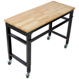 Workbench - 48" Wide Rolling Workbenches for Garage - Adjustable Height, Workshop Tool Bench, Metal W465P191424