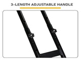 36" x 18" H-Shaped Handle Manual Snow Pusher Black Snow Blade, Black Shaft, Red Wheel Hubs, Iron 20601312