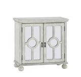 Classic Storage Cabinet Antique White 1pc Modern Traditional Accent Chest with Mirror Doors Pendant B011P169760