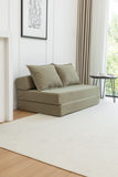Foldable Sofa Bed Sleeper Lounge Chair with Pillow Floor Mattress Floor Couch with Backrest for W1170P314884