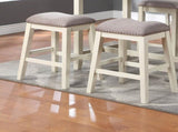 Modern Contemporary Dining Room Furniture Chairs Set of 2 Counter Height High Stools Light Wooden B01164104