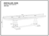 94.06 Inch Extendable Wooden Dining Table for 6 Persons,Long Expandable Curved Dining Table,Mid W2582P321482