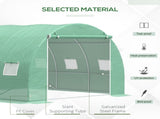 10' x 10' x 7' Tunnel Greenhouse Walk-in Plant Shelter with Transparent PE Cover & Zippers 01661553