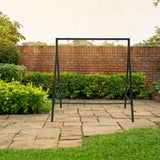 168*106*180cm Flat Top Square Tube 200kg Iron Swing Frame Black 00236712