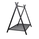 House Bed Tent Bed Frame Twin Size Metal Floor Play House Bed with Slat for Kids Girls Boys , No Box WF286773AAB