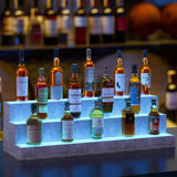 LED Lighted Liquor Bottle Display Shelf, 37 Inch Bar Display Shelf, DIY Illuminated Bottle Shelf W2178P163236