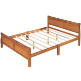 ZNTS Queen Size Wood Platform Bed with Headboard and Wooden Slat Support WF289142AAL