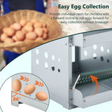 4 Compartment Chicken Nesting Boxes, Metal Nesting Boxes Wall Mount Chicken Egg Laying Box for W1422P292939
