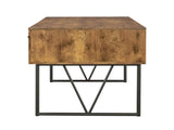 4-Drawer Writing Desk in Antique Nutmeg and Black B016P164169