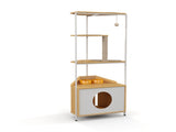 Corner Cat Tower, Cat Tree with Scratching Post, Cat Condo with Feeding Station and Climbing 50538804