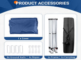 2.4 x 2.4m Portable Home Use Waterproof Folding Tent Blue 15855480