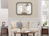 24*36 Ines Modern Vanity Mirror with Multi-functional Shelf, Large bathroom Mirror, Black Frame W708P421807
