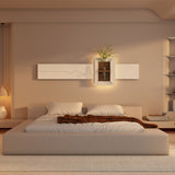 Adjustable 3-Color LED Sandstone Wall Decor with Simulated Plants - 3D Art Sculpture, Glass Vase & W2700P313031
