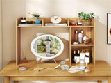 Beige Desktop Bookshelf for 27''/68.58cm Monitor, 93.9825.4073.66cm Engineered Wood Desk Hutch 23976534