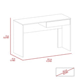 ZNTS Black Wengue 2-Drawer Computer Desk B06280444