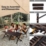 ZNTS 120*60*40cm Wooden Camping Roll Table 72167913