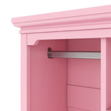 Open children's wardrobe with a hanging rod and open shelves, one large drawer, low design close to W1580P257497