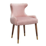 ZNTS Lindale Contemporary Velvet Upholstered Nailhead Trim Accent Chair, Pink T2574P164506