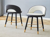 360 &deg rotatable bar.Modern White and Dark Gray Spliced Color PU comfortable upholstered bar W1151P268924