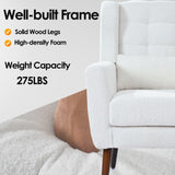 Modern Accent Chair,Teddy Fabric Living Room Chairs Comfy Reading Chair,Mid Century Accent Chair, W1028P236468