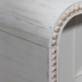 Washed white Console Table, 59in Entryway Table, Curved Waterfall-style Table,Console table with W2729P263653