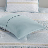 ZNTS King/Cal King 5 Piece Seersucker Comforter Set with Throw Pillows B035128847