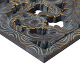 Distressed Carved Wood 2-piece Wall Decor Set B03598797