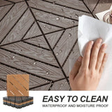 Plastic Composite Deck Tiles Set of 35pcs, Composite Decking Resist Rust, Water, Weather, Easy to 64708895