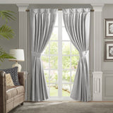 ZNTS Pleat Curtain Panel with Tieback B035129638