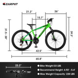 ZNTS A24299 24 inch Mountain Bike Bicycle for Adults Aluminium Frame Bike Shimano 21-Speed with Disc W1856107332