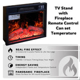 ZNTS Fireplace TV Stand With 18 Inch Electric Fireplace Heater,Modern Entertainment Center for TVs up to W1625P152178