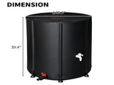 132 Gallon Folding Rain Barrel Water Collector Black 97678622