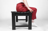 Backless HDPE Adirondack Bench with Wood Texture, Poly Lumber Seat for Patio, Backyard, Balcony, All W2103P254587