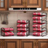 4 Tiers Can Organizer Rack, 48 Cans Soda Can Dispenser Organizer for Refrigerator, Set of 2 07073779