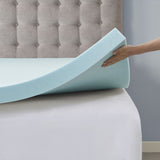 Hypoallergenic 3" Cooling Gel Memory Foam Mattress Topper with Removable Cooling Cover B03595142